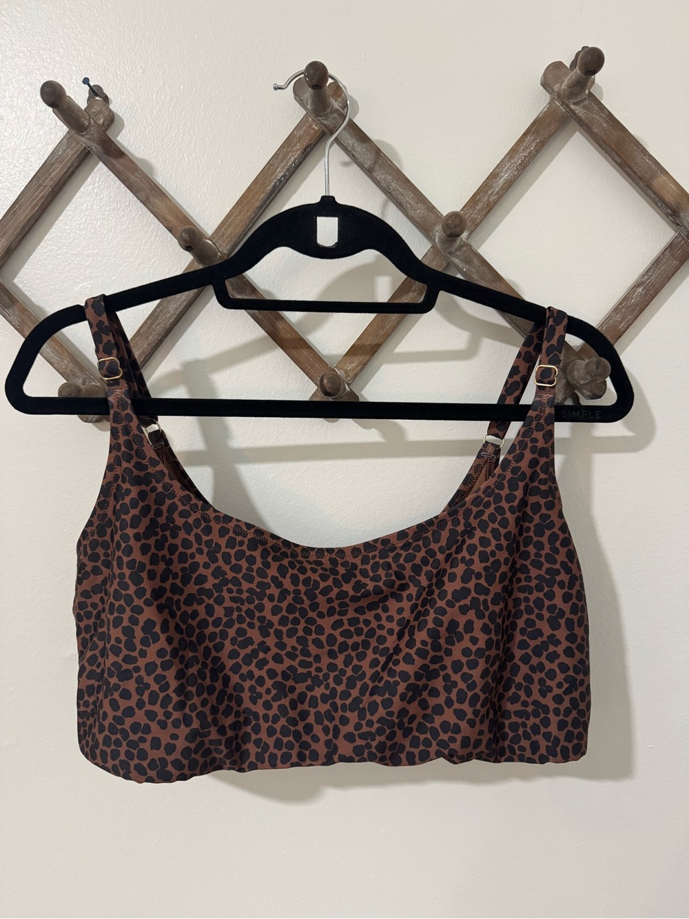 Old Navy Leopard Print Bathing Suit Top in Brown and Black